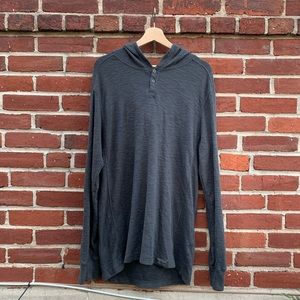 Mens Calvin Klein Jeans Button Hoodie Grey M L XL